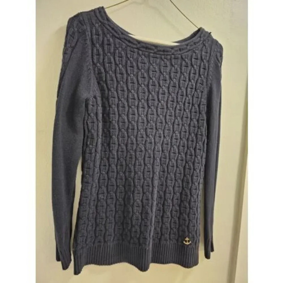 Nautica Navy Womens Cable Knit Pullover Sweater- Size Small-No flaws. No defects - Picture 4 of 8